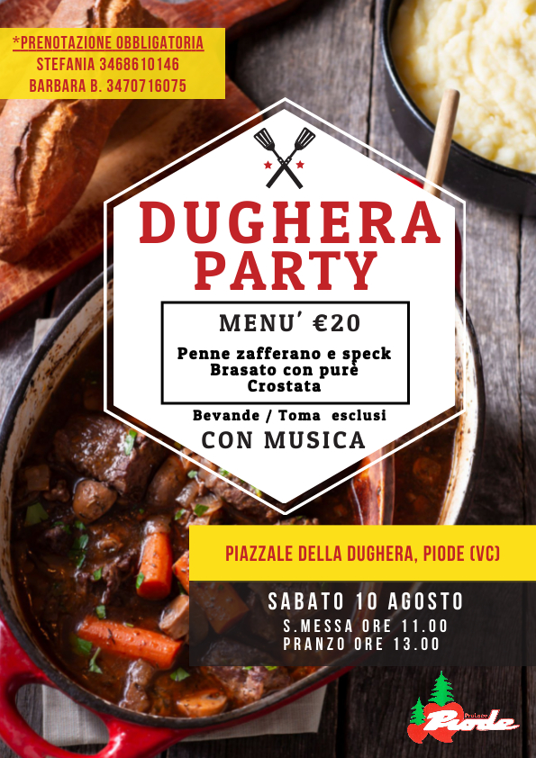 Locandina festa della Dughera